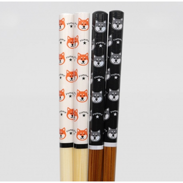 日本製柴犬筷子(白/黑)